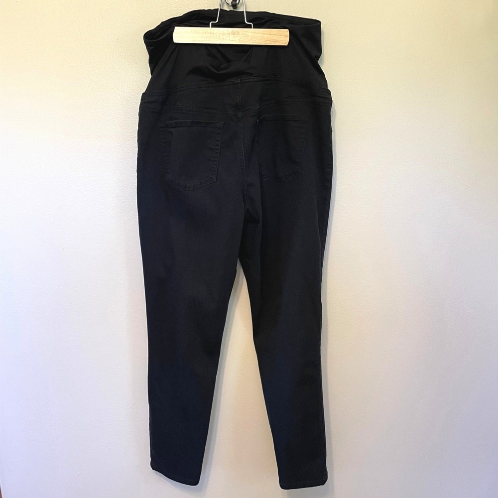 CHIC Black Over Belly Isabel MATERNITY Skinny 14 Jeans Casual Workwear Essential - Picture 3 of 11